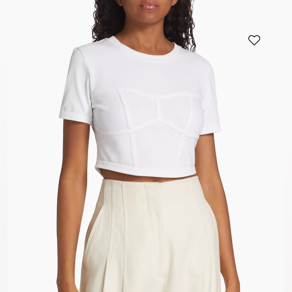 ALC Wren cropped white tee size M - Picture 8 of 9